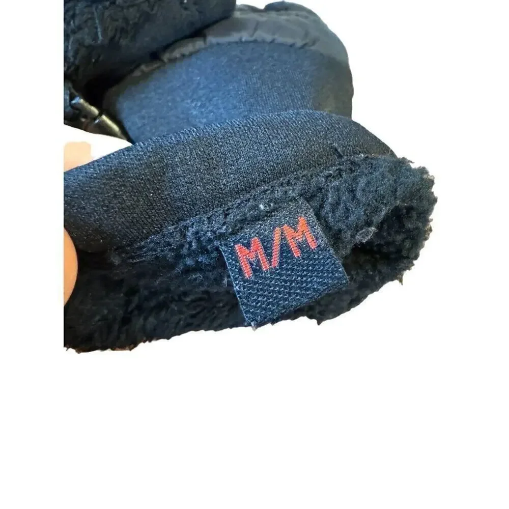 Head Childs Black Fleece Quiled Gloves Size Medium